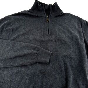 Jos. A. Bank Mens M Signature‎ Collection 1/4 Zip Sweater Pima Cotton Blue Knit